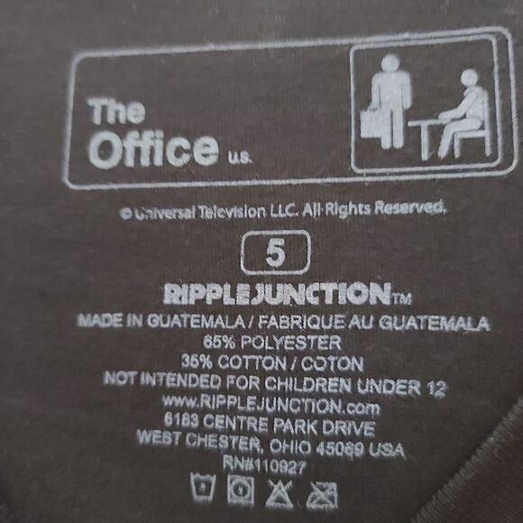 5X 28W Torrid Black Would Rather Be Watching The Office Slim Fit Tee Crew Neck - Picture 4 of 6